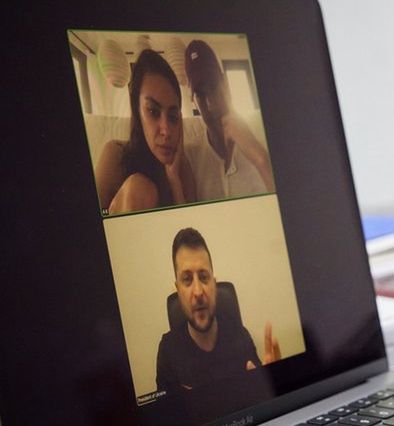 Wołodymir Zełenski dziękuje Mili Kunis i Ashtonowi Kutcherowi