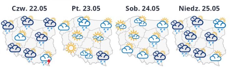Deszcz i burze w prognozie