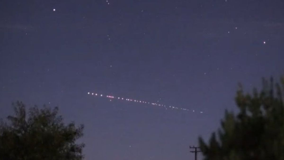 Polacy będą mieli okazję podziwiać na niebie niezwykły pociąg utworzony ze starlinków.