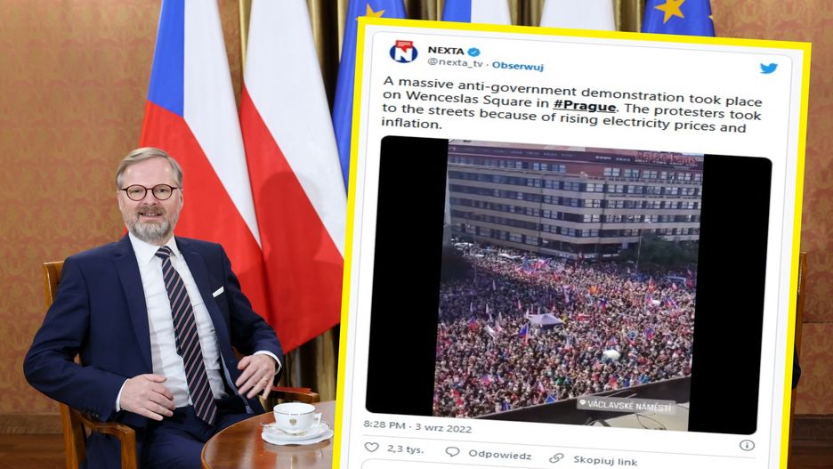 Antyrządowe protesty w Pradze