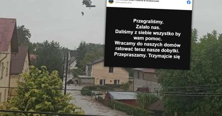 "Przepraszamy. Trzymajcie się". Dramatyczny wpis strażaków