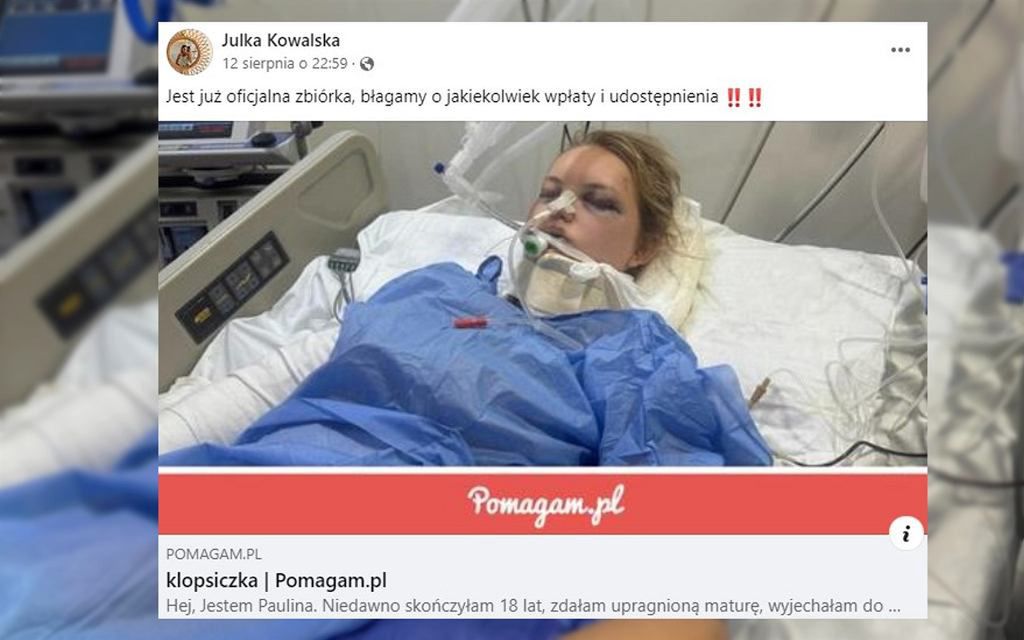 wypadek, wakacje, zbiórka pieniędzy, nastolatka, egipt Wypadek Polki w Egipcie. Siostra: Paulina płacze i jęczy z bólu