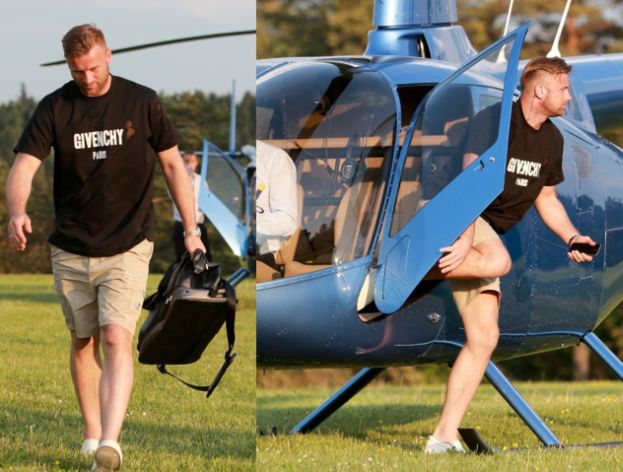 Artur Boruc przyleciał do Arłamowa helikopterem (ZDJĘCIA)