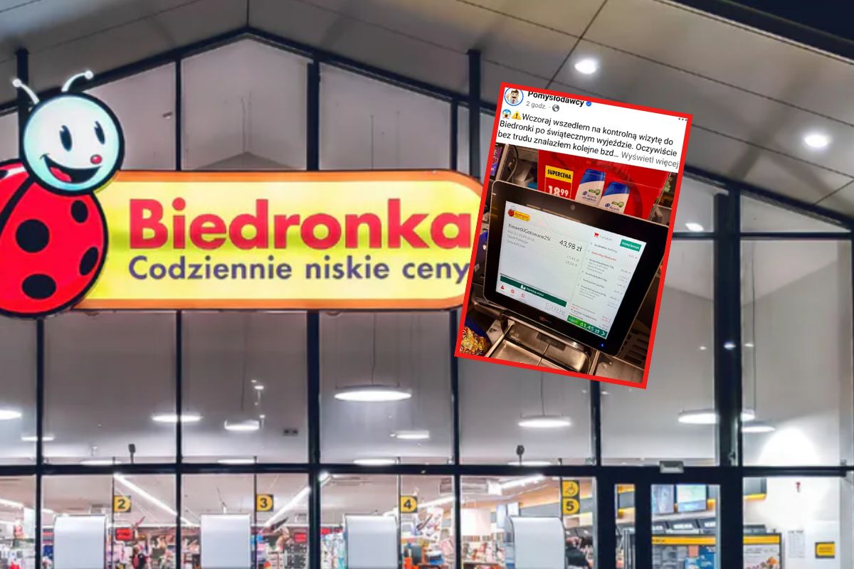 Aż zrobił zdjęcie. Zaskoczenie przy kasie samoobsługowej w Biedronce
