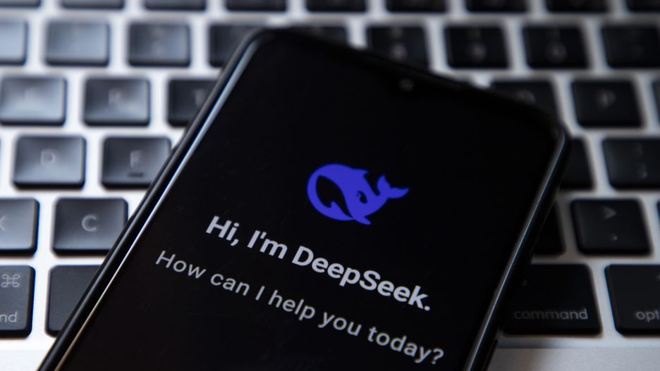 INDIA - 2025/01/30: In this photo illustration, the DeepSeek app is seen displayed on a mobile phone screen next to a keyboard. (Photo Illustration by Faisal Bashir/SOPA Images/LightRocket via Getty Images)