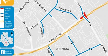 Warszawa. Kierowców czekają duże zmiany w ruchu na budowie obwodnicy