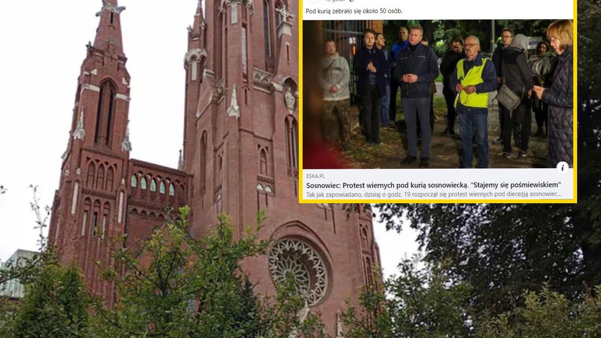 Pod kurią sosnowiecką odbył się protest wiernych 