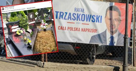 Powiesili plakaty z Trzaskowskim. Ktoś zniszczył groby ich bliskich