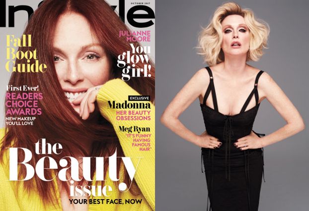 Julianne Moore przymierza peruki dla "InStyle'a"