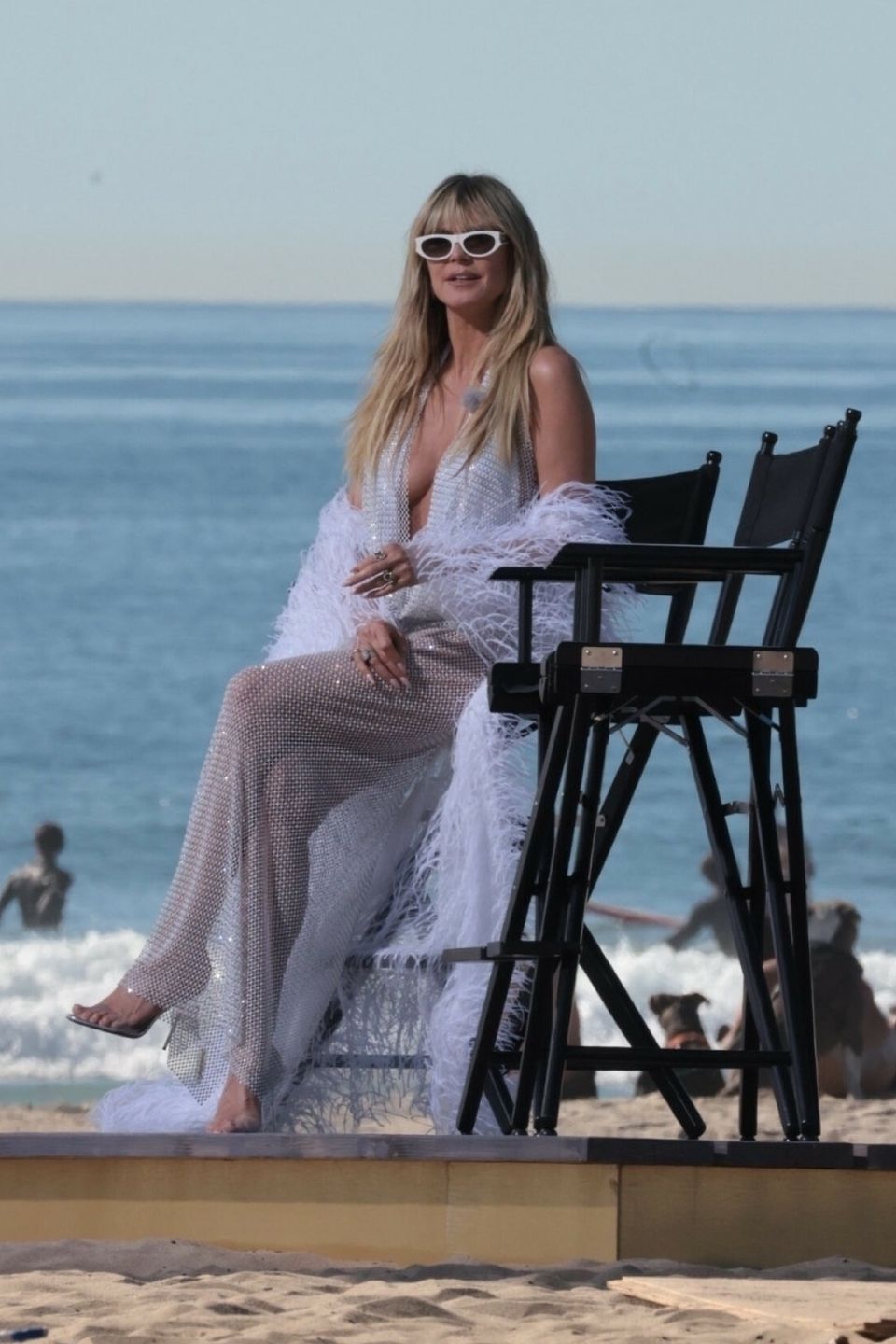 Heidi Klum na planie "Next Top Model" na Venice Beach