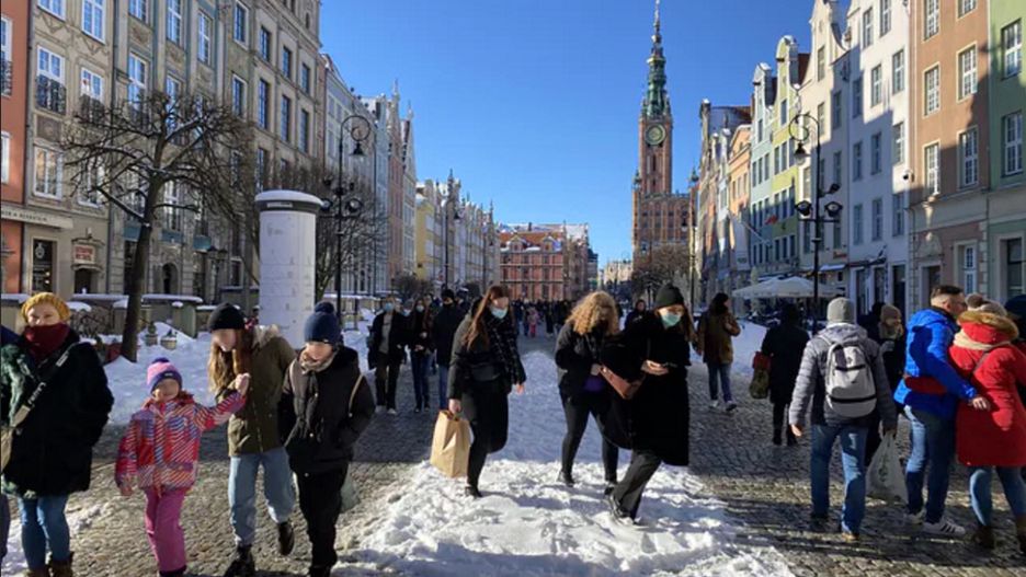 Tłumy w Gdańsku podczas pierwszego lutowego weekendu bez obostrzeń