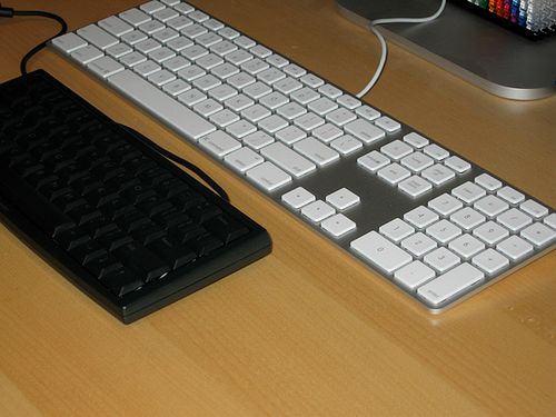 Apple Keyboard vs. Newton Keyboard (circa mid-