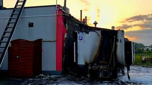Pożar na stacji paliw w Gniewkowie. Było bardzo groźnie