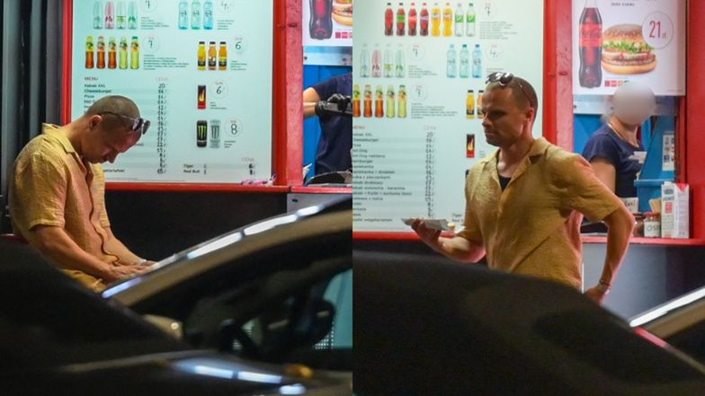 Marcin Hakiel szaleje na imprezie i kupuje zapiekankę