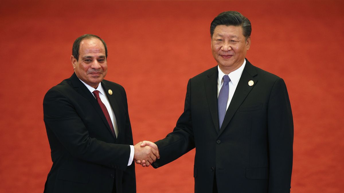 Beijing Summit Of The Forum On China-Africa Cooperation - Welcoming Ceremony
BEIJING, CHINA - SEPTEMBER 03: Egypt's President Abdel Fattah al-Sisi, left, shakes hands with Chinese President Xi Jinping as they pose for photographers during the Forum on China-Africa Cooperation held at the Great Hall of the People on September 3, 2018 in Beijing, China. (Andy Wong - Pool/Getty Images)
Pool
