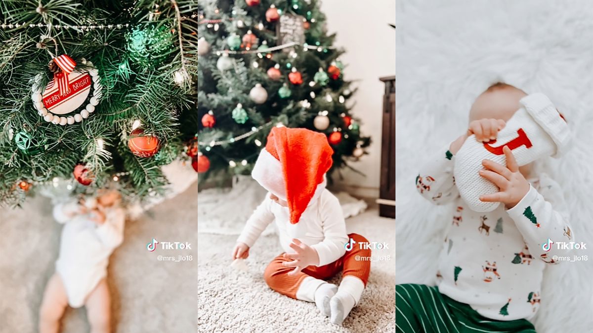 Pomysły na urocze zdjęcia świąteczne bez pokazywania twarzy dziecka.