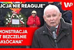 Sceny na miesięcznicy PiS. Krzyki w trakcie przemówienia Kaczyńskiego