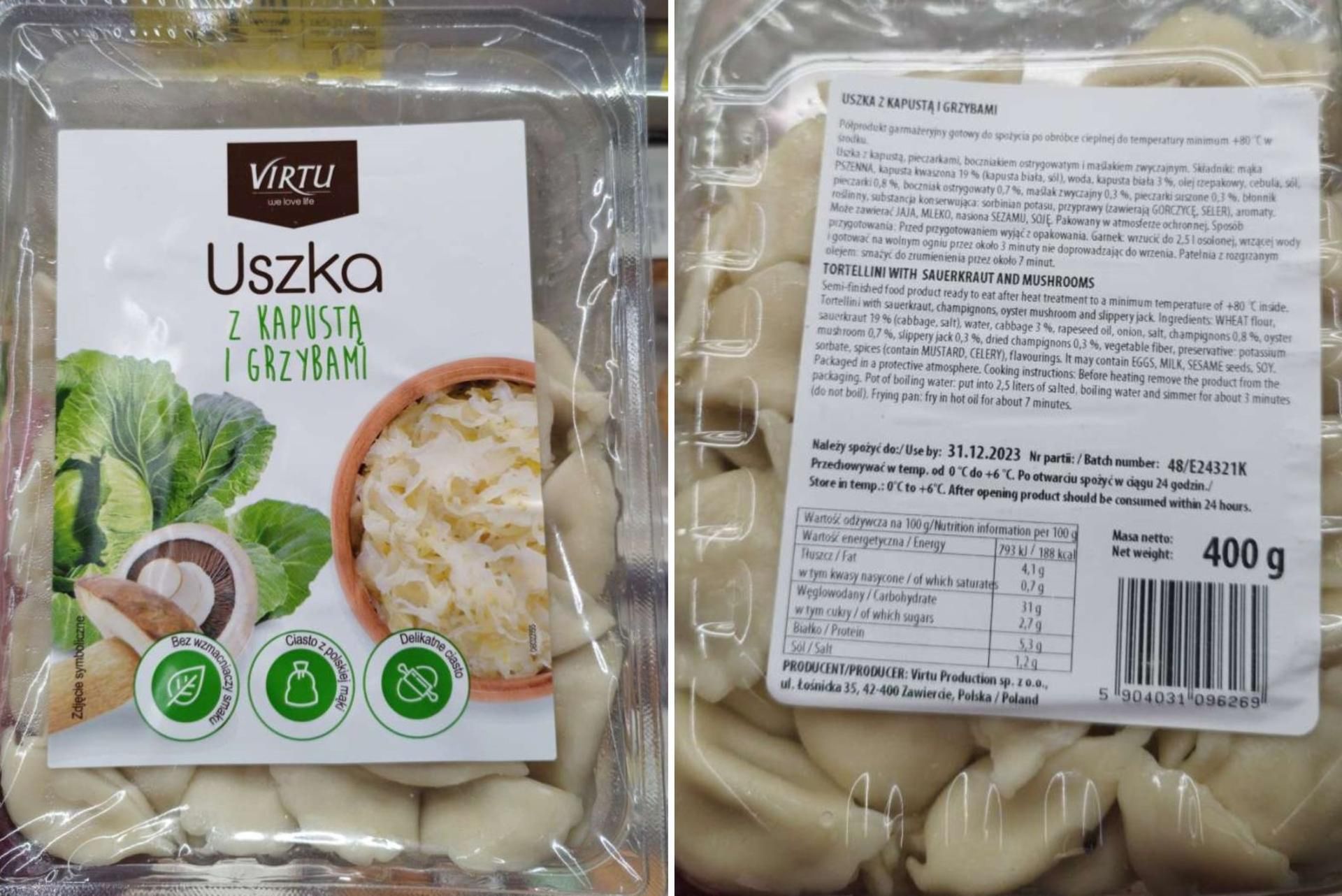 Virtu &quot;Uszka z kapustą i grzybami&quot;