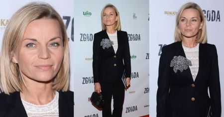 Elegancka Małgorzata Foremniak w garniturze