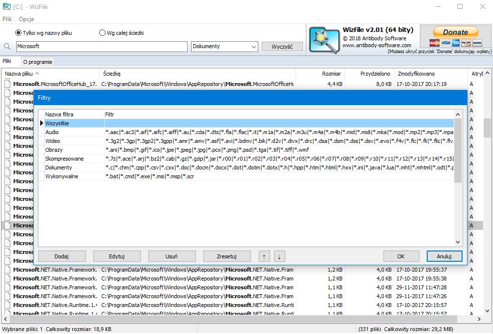 Jedną z kluczowych nowości jest obsługa filtrów.