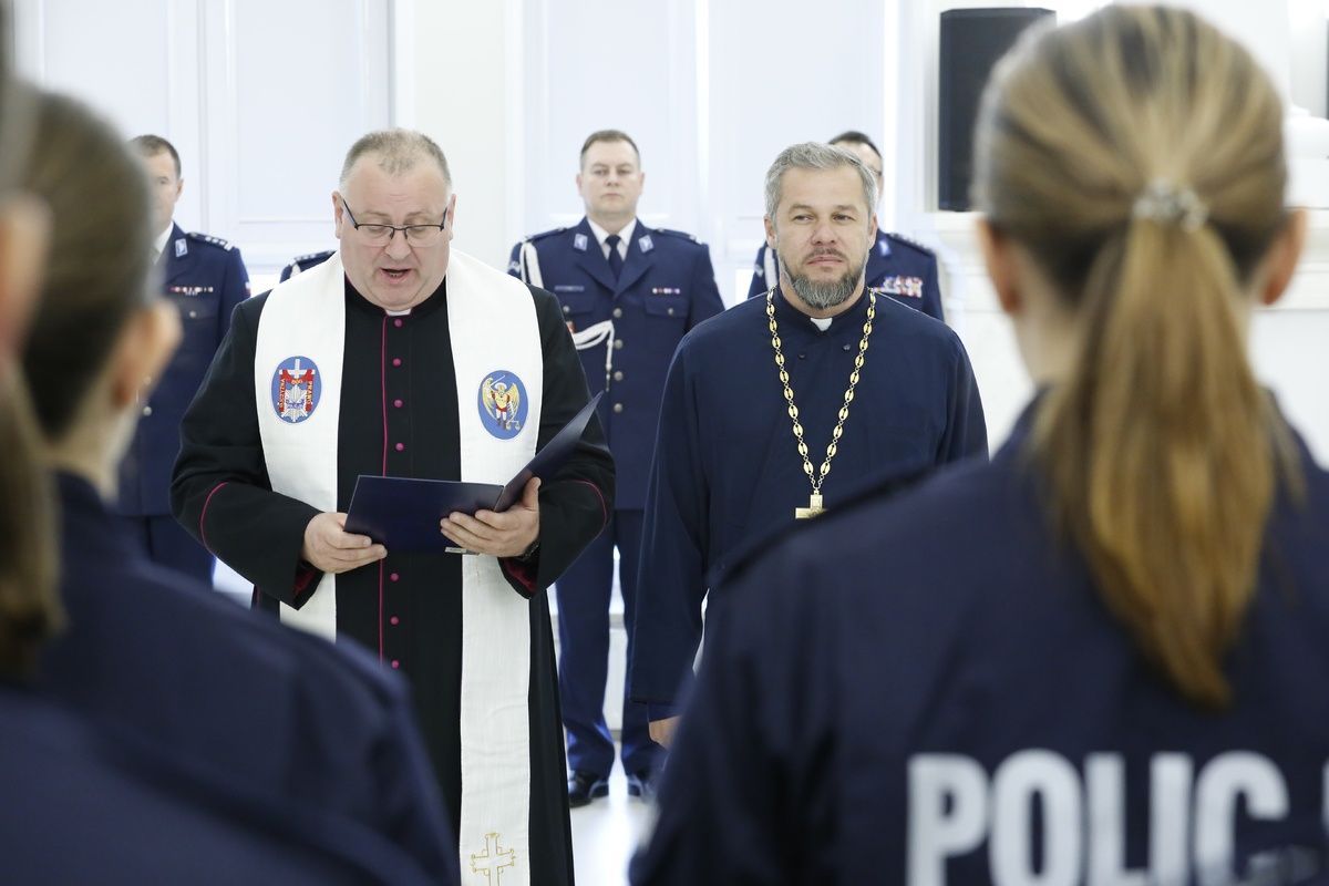 Ślubowanie nowych policjantów w Lublinie