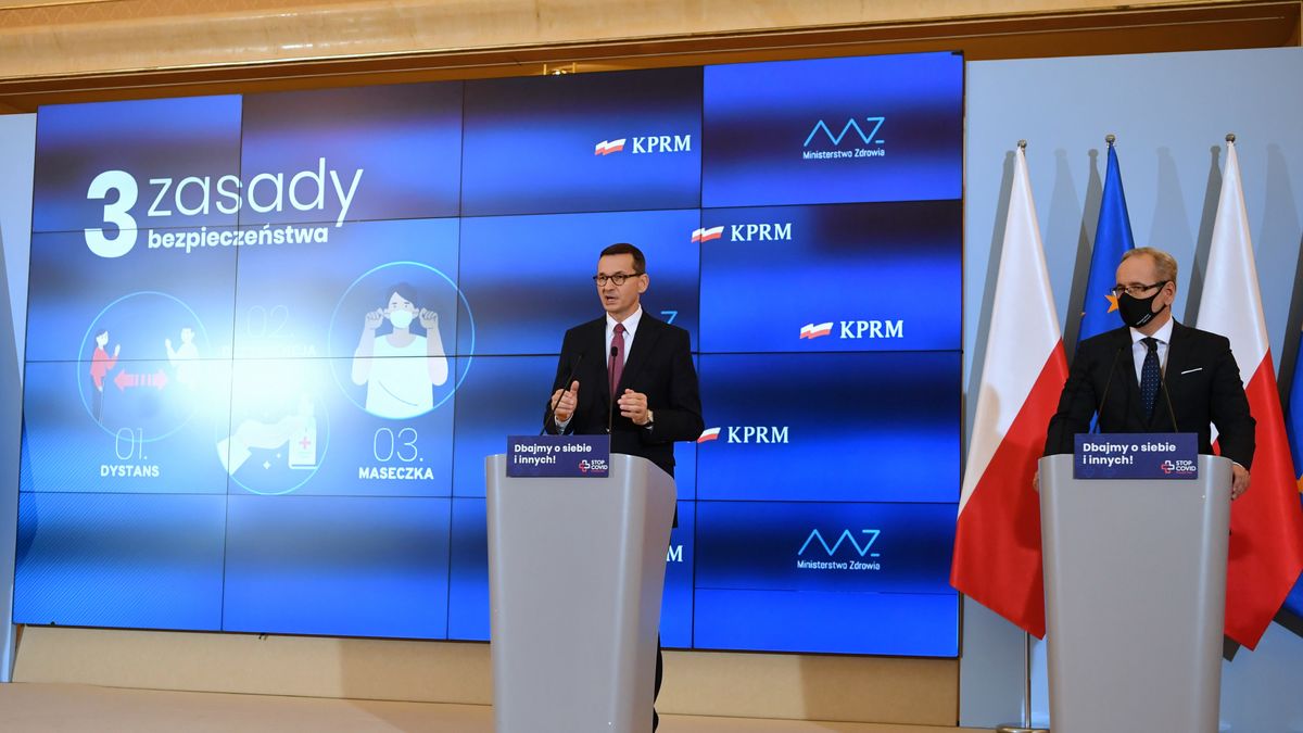Koronawirus w Polsce. Konferencja premiera Morawieckiego i ministra Niedzielskiego