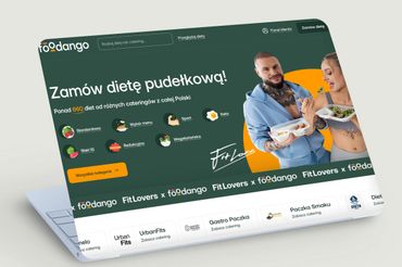Strona główna Foodango, fot. mockupbro