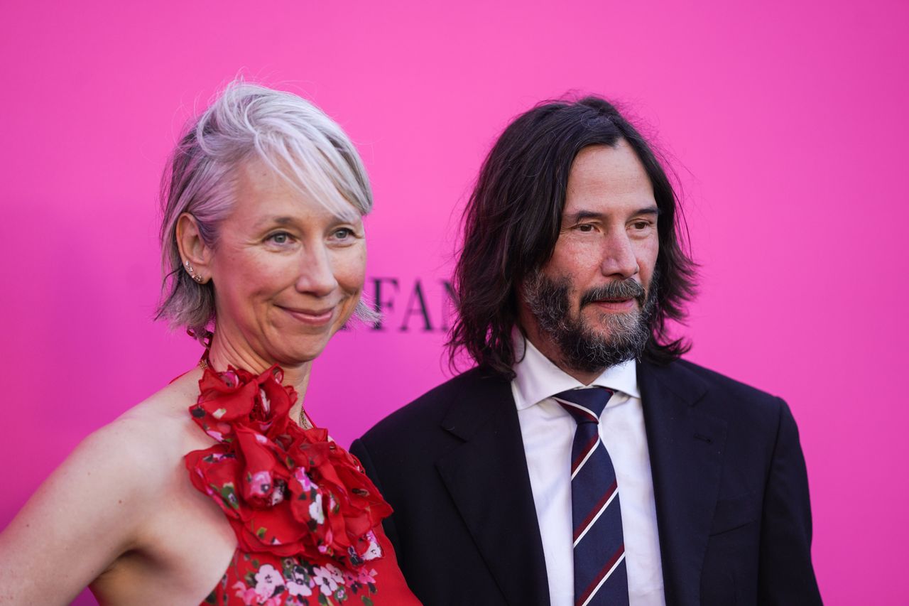 Alexandra Grant i Keanu Reeves podczas MOCA Gala w Los Angeles