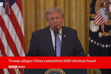 Donald Trump w materiale BBC