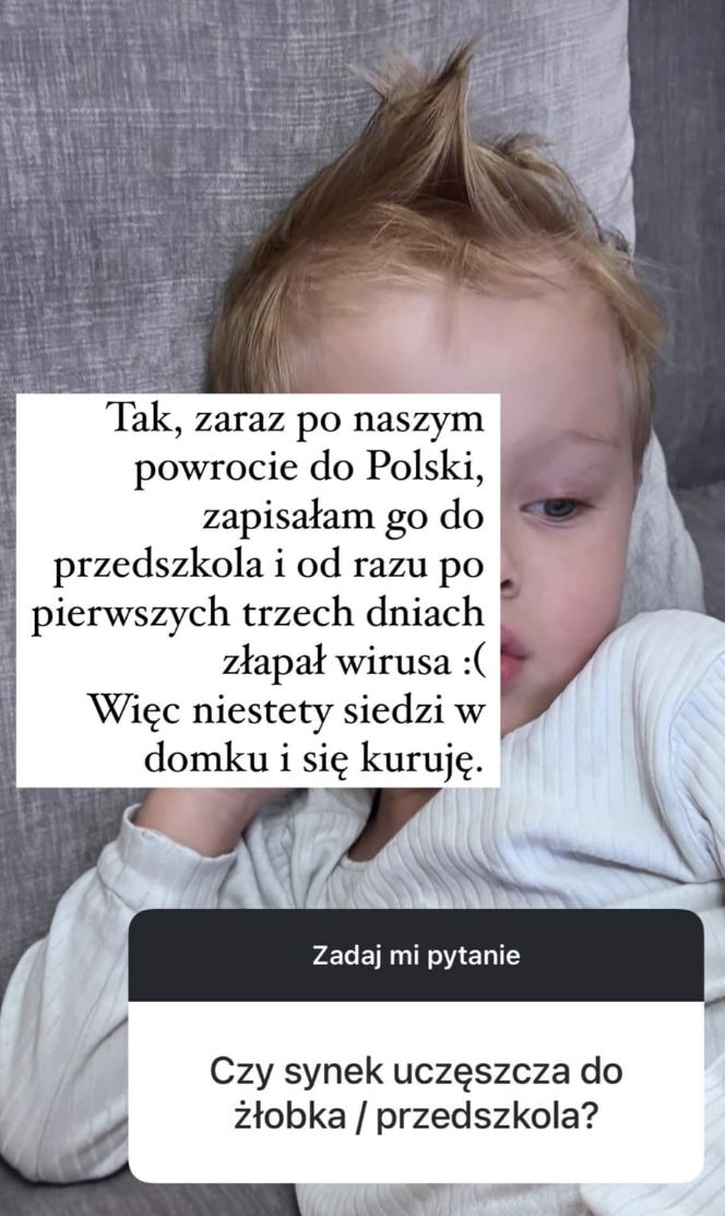 Joanna Opozda zamieściła fotografię z synem