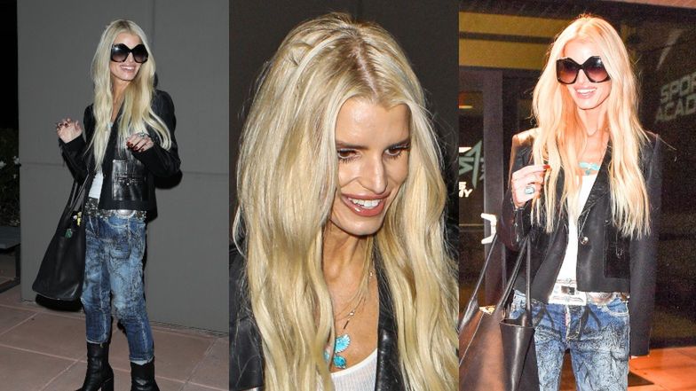 Jessica Simpson odbiera córkę z koszykówki