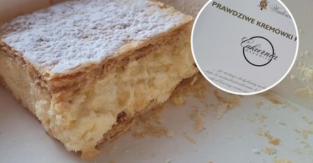 Prawdziwe Kremówki Papieskie. Ciocia wzięła na wynos, mnie zaskoczyła cena