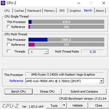 CPU-Z: niemal dwukrotnie wyższa wydajność dla rdzenia niż w starym APU A10-7850K