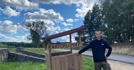 17-latek postawił kartoflomat na Podlasiu. W kilka godzin sprzedaje 90 kg