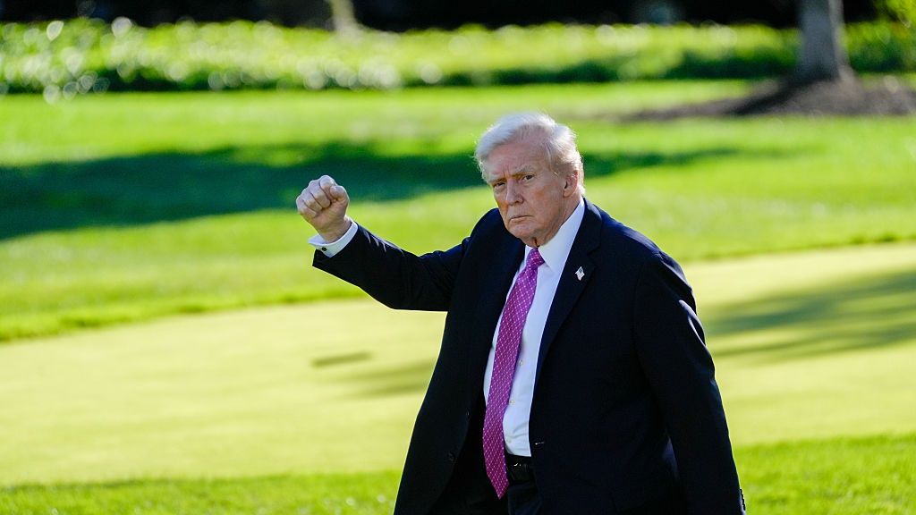 President Trump Departs White House For Florida
US President Donald Trump walks on the South Lawn of the White House before boarding Marine One in Washington, DC, US, on Friday, Oct. 17, 2025. Trump asked the US Supreme Court to let him immediately deploy National Guard troops in Chicago, escalating a high-stakes clash over his use of the military in American cities. Photographer: Kent Nishimura/Bloomberg via Getty Images
Bloomberg
2025uspolitics, north american, u.s. government, us, united states of america, the white house, americas, government news, u.s.a., american