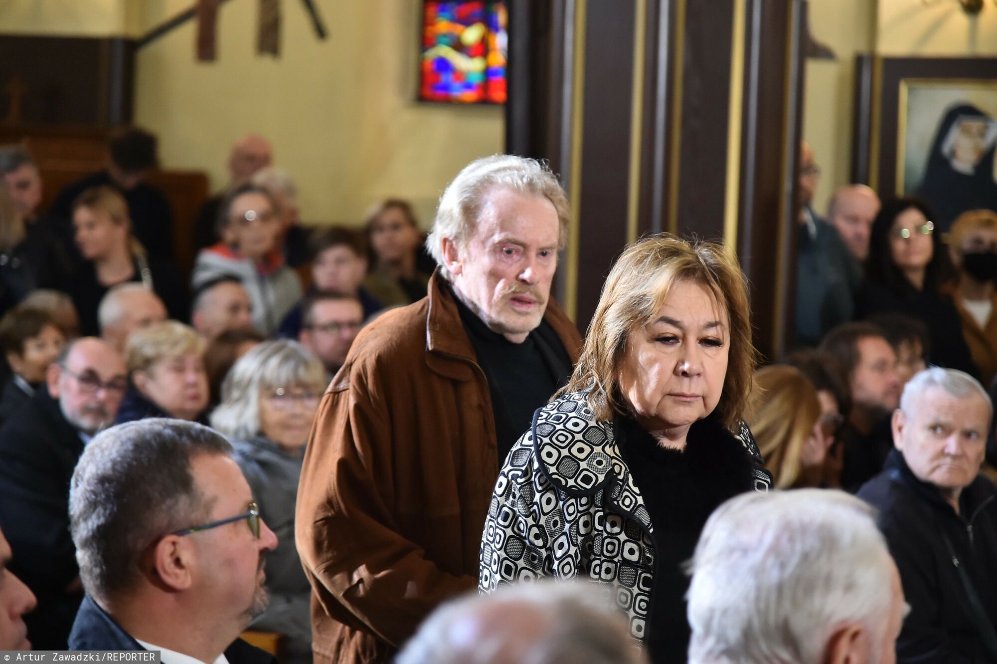 Pogrzeb Franciszka Pieczki29.09.2022 Warszawa Pogrzeb Franciszka Pieczki 
fot Artur Zawadzki/REPORTER
n/z: Daniel OlbrychskiArtur Zawadzki/REPORTER