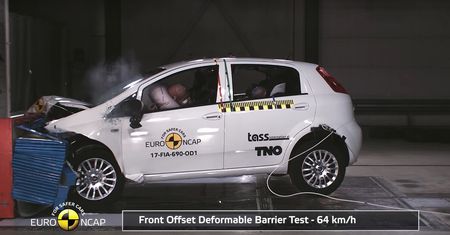 Fiat Punto ponownie poddany testom Euro NCAP. Wyniki przerażają