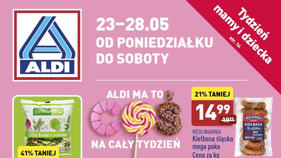 Aldi gazetka od poniedziałku 23 maja [23.05]