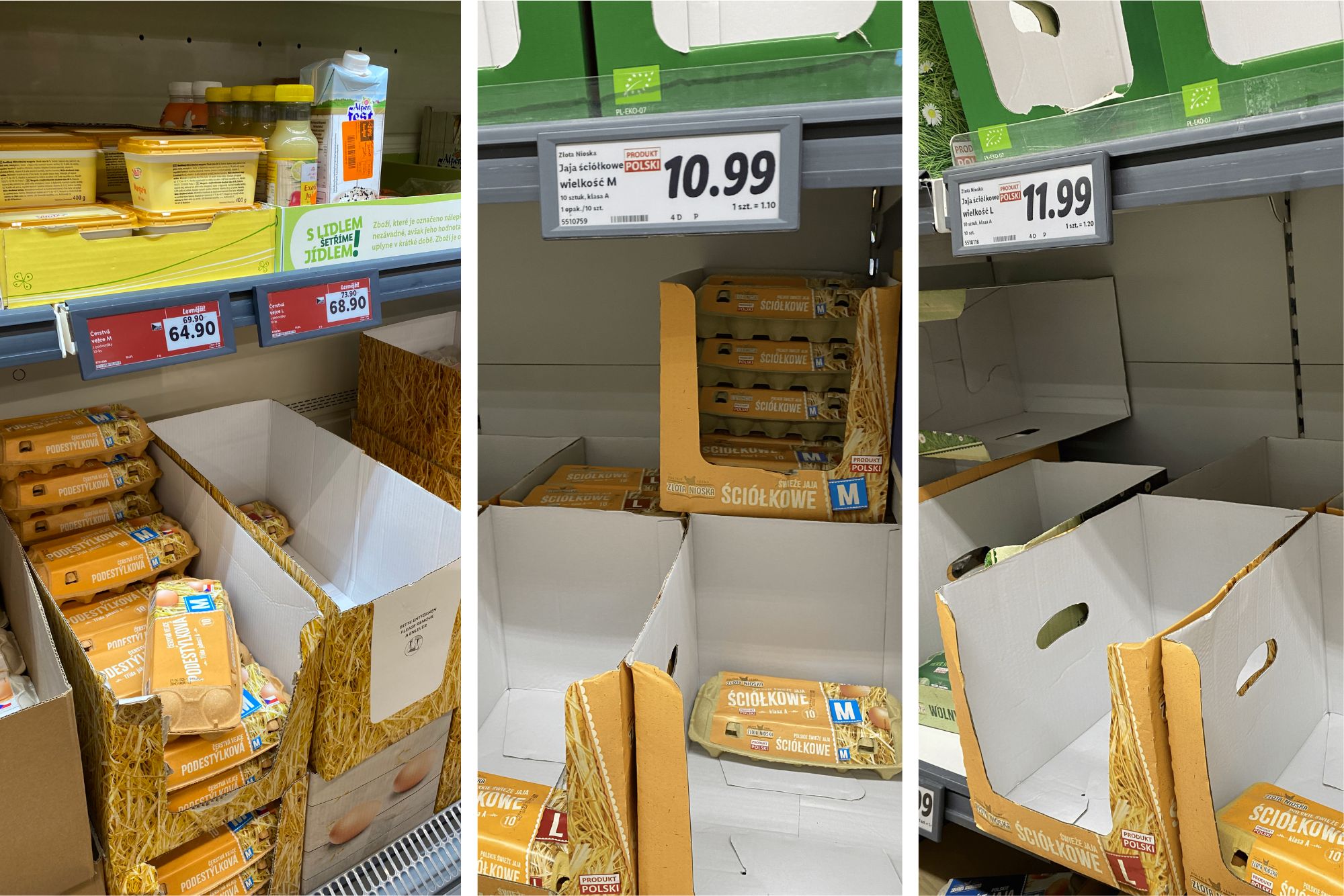 Ceny w polskim i czeskim Lidlu