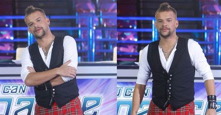 Michał Piróg w spódnicy!