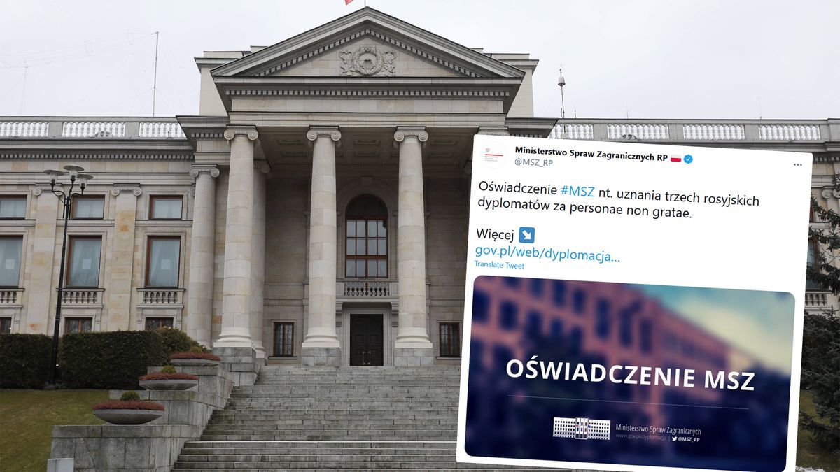 Polskie MSZ wydaliło trzech pracowników rosyjskiej ambasady w Warszawie