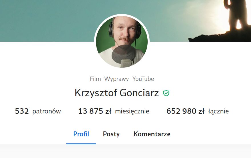 Krzysztof Gonciarz wraca na Patronite