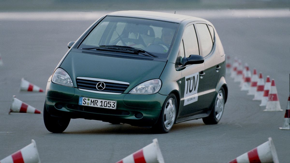 Mercedes-Benz Klasy A podczas testów systemu ESP