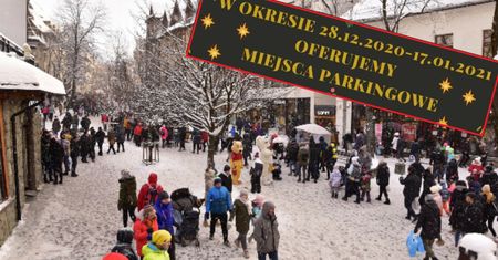 Sylwester 2020. Parking z widokiem na Giewont? Do tego apartament gratis