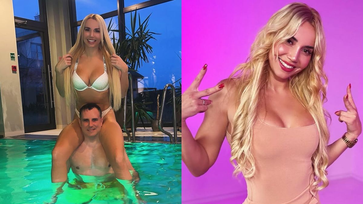 Marianna Schreiber pozdrawia z basenu z Przemysławem Czarneckim