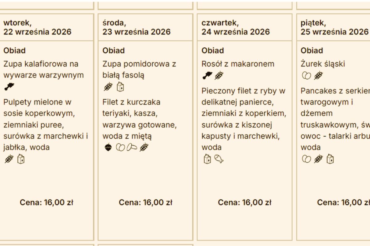 W jadłospisie przeważają dania mięsne