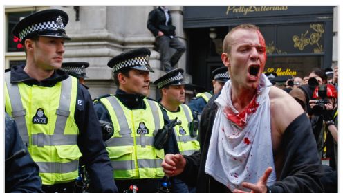 Zdjęcia z zamieszek na ulicach Londynu 1