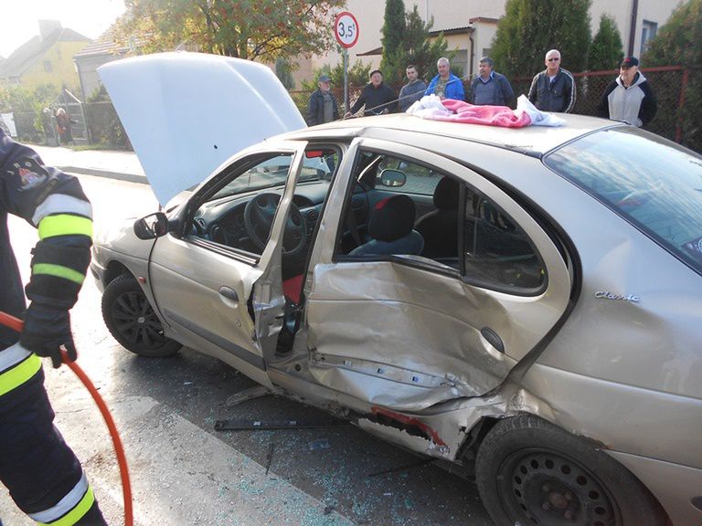 Wypadek na skrzyżowaniu ulicy Wspólnej i Kopernika