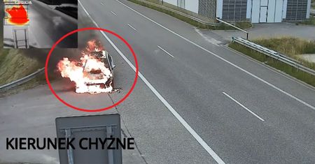 "Zbyt gorące". Chwile grozy na zakopiance. Auto stanęło w płomieniach