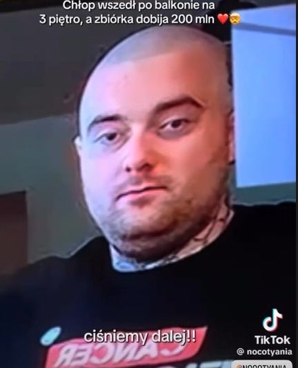 Michał Frycz wspiął się po balkonach do Łatwoganga